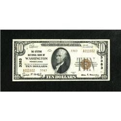 Washington, PA - $10 1929 Ty. 2 The Citizens NB