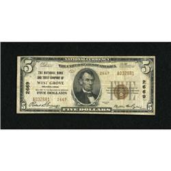 West Grove, PA - $5 1929 Ty. 2 The NB & TC Ch. #