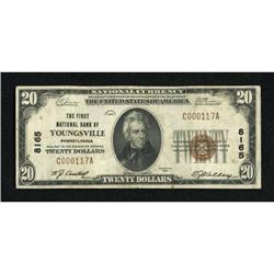 Youngsville, PA - $20 1929 Ty. 1 The First NB