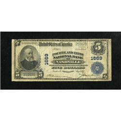 Nashville, TN - $5 1902 Plain Back Fr. 602 The