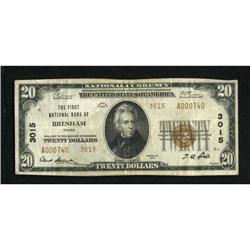 Brenham, TX - $20 1929 Ty. 2 The First NB Ch. #