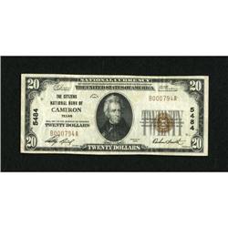 Cameron, TX - $20 1929 Ty. 1 The Citizens NB Ch.