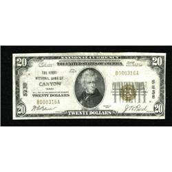 Canyon, TX - $20 1929 Ty. 1 The First NB Ch. #
