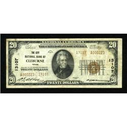 Cleburne, TX - $20 1929 Ty. 2 The City NB Ch. #