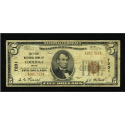 Coolidge, TX - $5 1929 Ty. 1 The First NB Ch. #