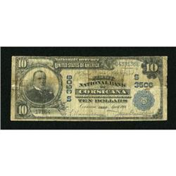 Corsicana, TX - $10 1902 Plain Back Fr. 625 The