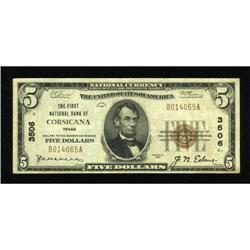 Corsicana, TX - $5 1929 Ty. 1 The First NB Ch. #