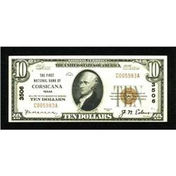 Corsicana, TX - $10 1929 Ty. 1 The First NB Ch.