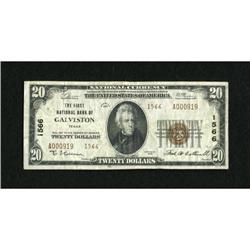 Galveston, TX - $20 1929 Ty. 2 The First NB Ch.