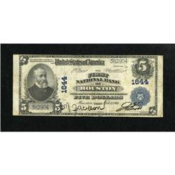 Houston, TX - $5 1902 Plain Back Fr. 599 The