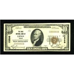 Lipan, TX - $10 1929 Ty. 1 The First NB Ch. #