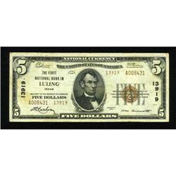 Luling, TX - $5 1929 Ty. 2 The First NB Ch. #