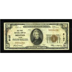 Memphis, TX - $20 1929 Ty. 1 The First NB Ch. #