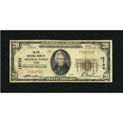 Mineral Wells, TX - $20 1929 Ty. 1 The City NB