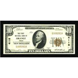 Orange, TX - $10 1929 Ty. 1 The First NB Ch. #