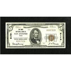 San Antonio, TX - $5 1929 Ty. 1 The Frost NB Ch.