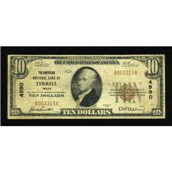 Terrell, TX - $10 1929 Ty. 1 The American NB Ch.