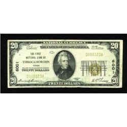 Throckmorton, TX - $20 1929 Ty. 1 The First NB