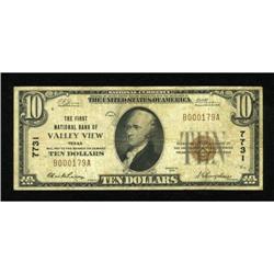 Valley View, TX - $10 1929 Ty. 1 The First NB