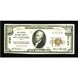 Weatherford, TX - $10 1929 Ty. 1 The Citizens NB