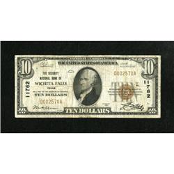 Wichita Falls, TX - $10 1929 Ty. 1 The Security