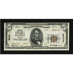 Danville, VA - $5 1929 Ty. 2 The American NB Ch.