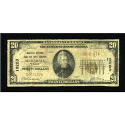 Marshall, VA - $20 1929 Ty. 1 Marshall NB & TC