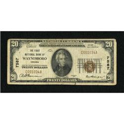 Waynesboro, VA - $20 1929 Ty. 1 The First NB Ch.