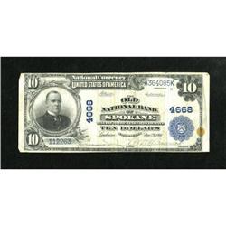Spokane, WA - $10 1902 Plain Back Fr. 628 The
