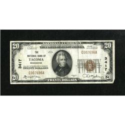 Tacoma, WA - $20 1929 Ty. 1 The Pacific NB Ch. #