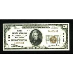 Huntington, WV - $20 1929 Ty. 1 The First NB Ch.