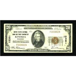 Kenosha, WI - $20 1929 Ty. 1 United States NB &