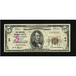 Milwaukee, WI - $5 1929 Ty. 1 First Wisconsin NB