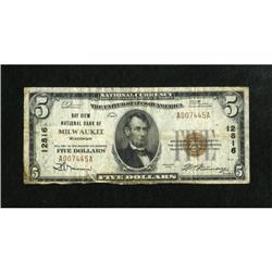 Milwaukee, WI - $5 1929 Ty. 1 The Mechanics NB