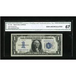 Fr. 1606 $1 1934 Silver Certificate with low