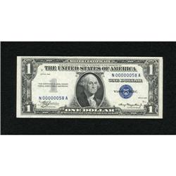 Fr. 1607 $1 1935 Silver Certificate. Very Choice