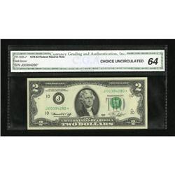 Fr. 1935-J* $2 1976 Federal Reserve Note. CGA