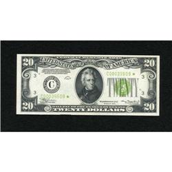 Fr. 2054-C* $20 1934 Light Green Seal Federal