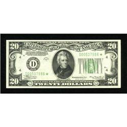 Fr. 2055-D* $20 1934A Federal Reserve Note.