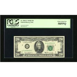 Fr. 2069-G $20 1969B Federal Reserve Note. PCGS
