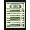 Image 2 : Fr. 2083-B $20 1996 Federal Reserve Notes. Nine