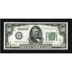 Fr. 2101-D $50 1928A Federal Reserve Note.