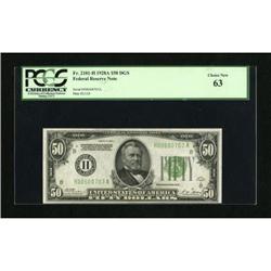 Fr. 2101-H $50 1928A Federal Reserve Note. PCGS