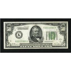 Fr. 2101-K $50 1928A Federal Reserve Note.