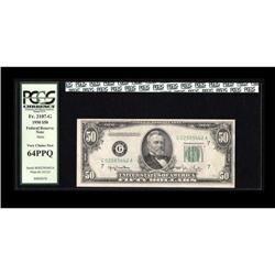 Fr. 2107-G $50 1950 Federal Reserve Note. PCGS
