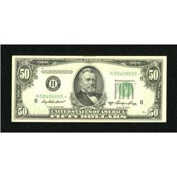 Fr. 2108-H* $50 1950A Federal Reserve Note.