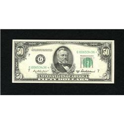 Fr. 2109-G* $50 1950B Federal Reserve Note.