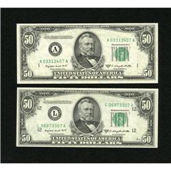 Fr. 2110-A & Fr. 2110-L $50 1950C Federal