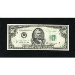 Fr. 2110-B* $50 1950C Federal Reserve Note.