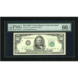 Fr. 2111-D $50 1950D Federal Reserve Note. PMG